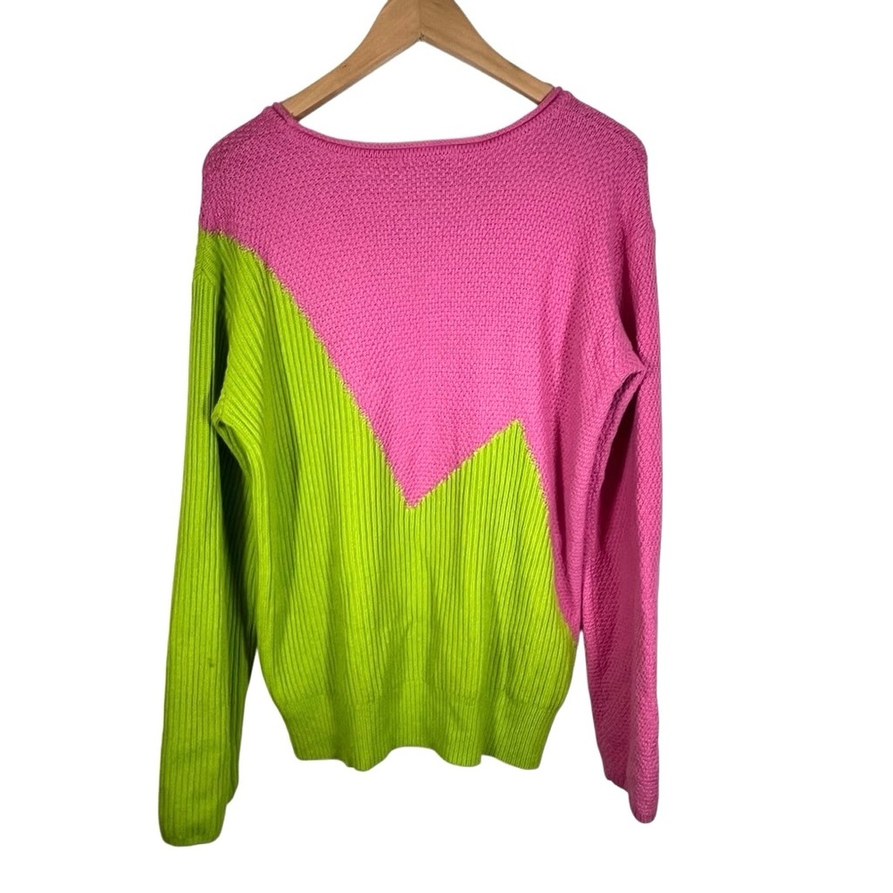 Victor Glemaud X Target Pink & Green Color Block Sweater Size Medium - Picture 5 of 9